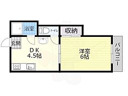 サンハイツ 1DKの間取図画像