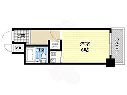 ライオンズマンション新大阪第3 1Kの間取図画像