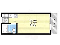 ビジネス新大阪 ワンルームの間取図画像