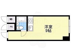新大阪コーポビアネーズ 1Kの間取図画像