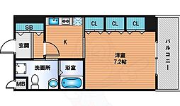 セントアミー東三国 1Kの間取図画像