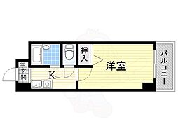 ノルデンハイム豊里 1Kの間取図画像