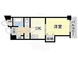 サウスフラット 1DKの間取図画像