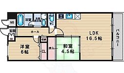 新大阪南愛ビル 2LDKの間取図画像