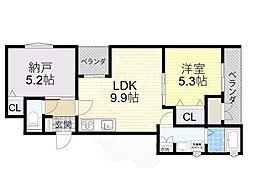 フォレストクリエオーレ神崎 1SLDKの間取図画像