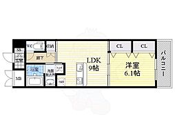 フィールドライト新大阪 1LDKの間取図画像