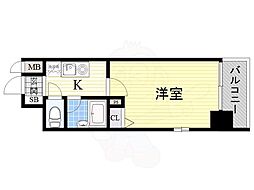 エスリード新大阪第5 1Kの間取図画像
