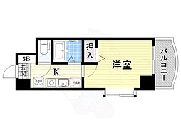 ノルデンハイム瑞光2 1Kの間取図画像