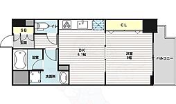 エステムコート新大阪Xザ・ゲート 1DKの間取図画像