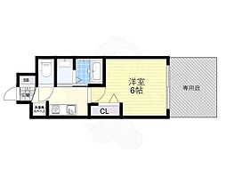 Luxe東三国west 1Kの間取図画像