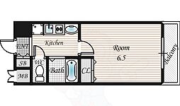 エステムコート新大阪7ステーションプレミアム 1Kの間取図画像