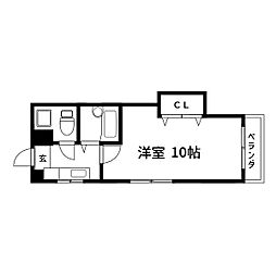 東京メトロ半蔵門線 住吉駅 徒歩6分の賃貸マンション 4階1Kの間取り