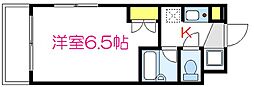 東京メトロ東西線 葛西駅 徒歩7分の賃貸マンション 2階1Kの間取り