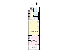 カーサ・プリムラ 1LDKの間取図画像