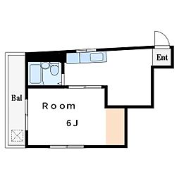 CloudNine南砂 1DKの間取図画像