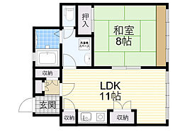 Osaka Metro御堂筋線 東三国駅 徒歩3分の賃貸マンション 5階1LDKの間取り