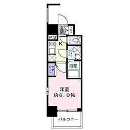エスリード新大阪ザ・プレミアWEST 1Kの間取図画像
