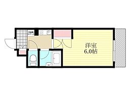 エスリード新大阪第8 1Kの間取図画像