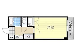 ラパンジール塚本 ワンルームの間取図画像