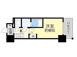 エスリード新大阪ザ・プレミアWEST 1Kの間取図画像
