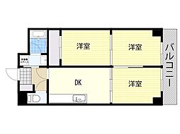 ファースト菅原 3DKの間取図画像