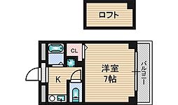 アーバンライフ淡路 1Kの間取図画像