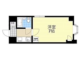 ミフネセントラルベア新大阪 1Kの間取図画像