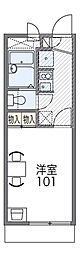 レオパレスさくらEast 1Kの間取図画像