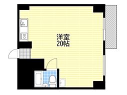チサンマンション第7新大阪 ワンルームの間取図画像