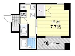 ラウム江坂 1Kの間取図画像