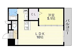 第21関根マンション 1LDKの間取図画像