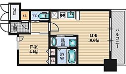 スプランディッド新大阪キャトル 1LDKの間取図画像
