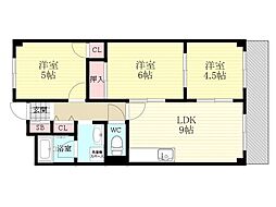 久光マンション 3DKの間取図画像