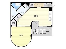 シオンズガーデン花川 1LDKの間取図画像