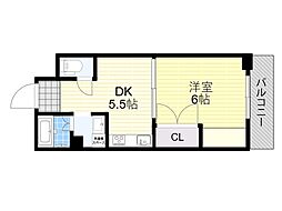 第11関根マンション 1DKの間取図画像