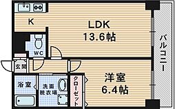 アーバネックス豊中桜塚 1LDKの間取図画像