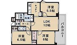 パヴィヨン豊中 3LDKの間取図画像