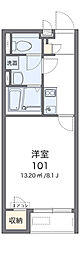 レオパレス宝 1Kの間取図画像