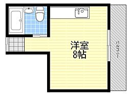 新大阪東ビル ワンルームの間取図画像