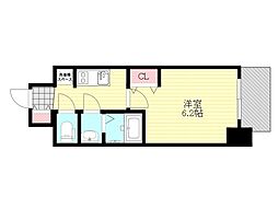 プレサンス東三国駅前グランクラス 1Kの間取図画像