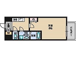 Sレジデンス新大阪ウエスト 1Kの間取図画像