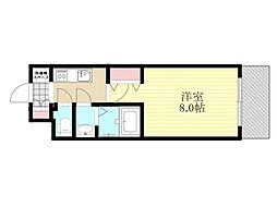 スプランディッド十三本町 1Kの間取図画像