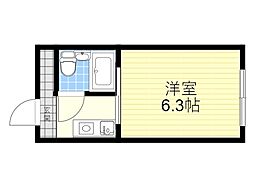 アイシス服部 1Kの間取図画像
