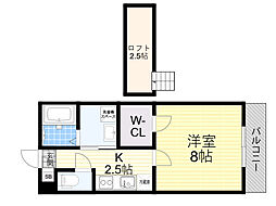 ラ・アンブル 1Kの間取図画像