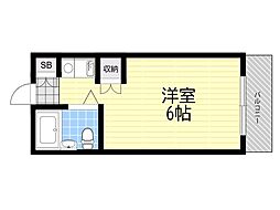 サニーM'Sビル福町 ワンルームの間取図画像