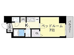 BRANSIESTA加島 1Kの間取図画像