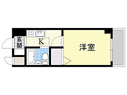 ノルデンハイム豊新 1Kの間取図画像