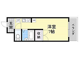 みどり之園 ワンルームの間取図画像