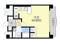 エデラカーサ ワンルームの間取図画像