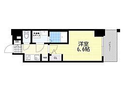 S-RESIDENCE上新庄beat 1Kの間取図画像